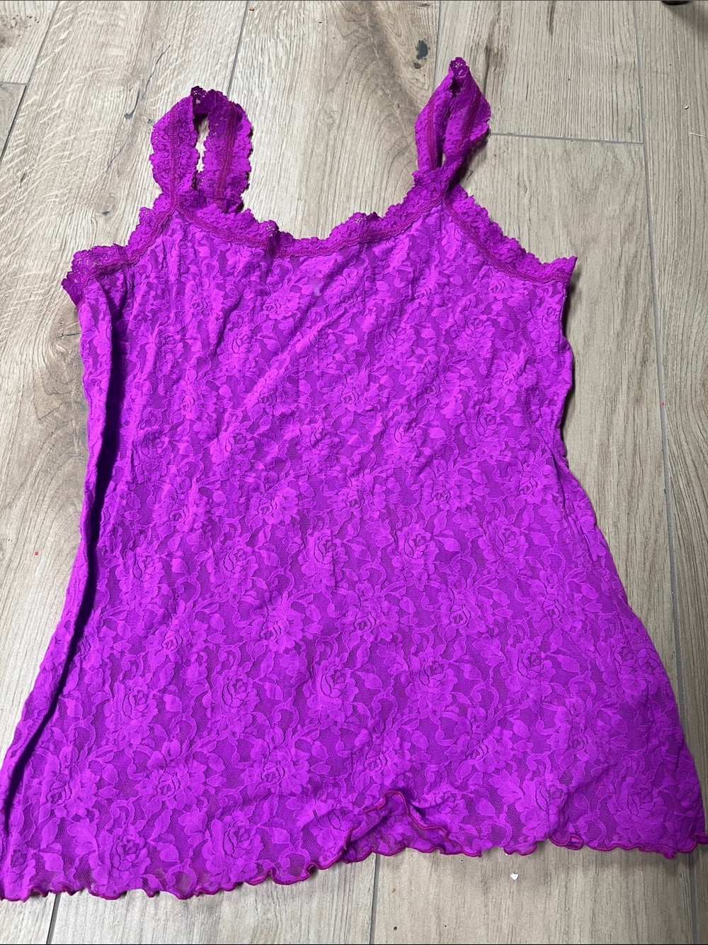 Hanky Panky Lace Camisole in Bright Fuchsia